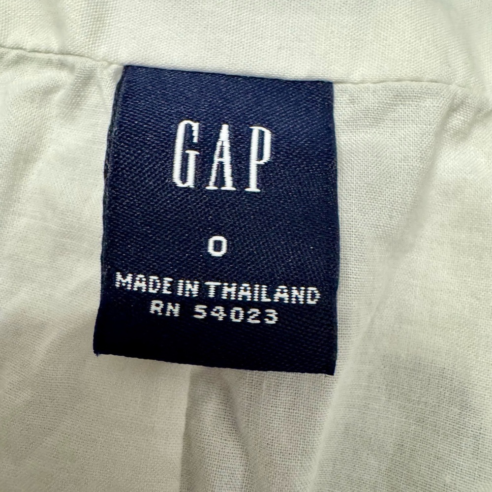 GAP Classic Cotton White‎ & Navy Floral Midi Skirt Size 0 - Picture 3 of 7